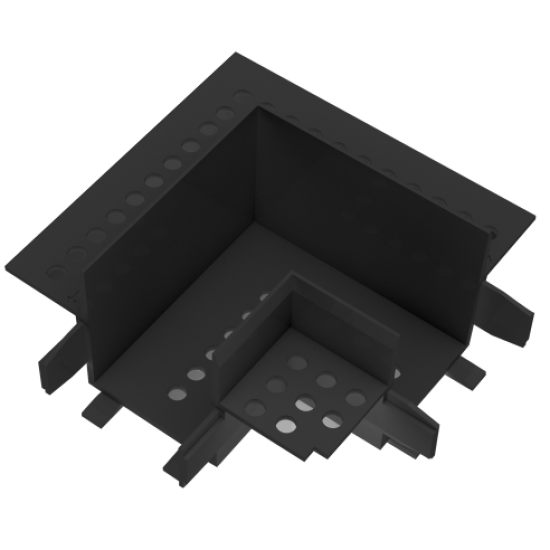 EL189506 | ΧΩΝΕΥΤΗ ΕΞΩΤΕΡΙΚΗ ΓΩΝΙΑ 90°|78x78mm|ΜΑΥΡΟ|{enjoySimplicity}™