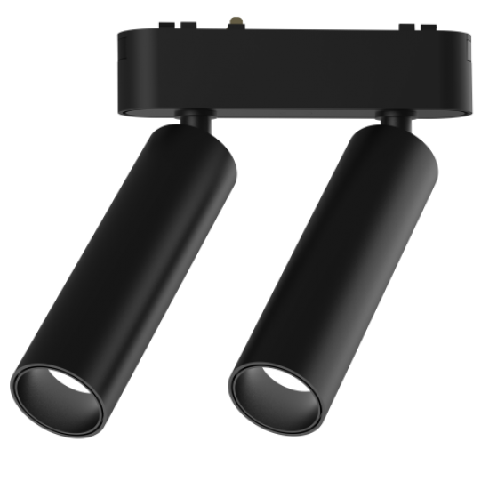 EL183416 | LED SPOT ΑΛ/ΝΙΟΥ ΓΙΑ ΜΑΓΝΗΤΙΚΕΣ ΜΟΝΟΦΑΣΙΚΕΣ ΡΑΓΕΣ|ΙΡΙΣ|2×7W=14W|4000k|1430lm|114.5xΦ31xh144.8|ΜΑΥΡΟ|{enjoySimplicity}™