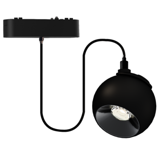 EL183426 | LED SPOT ΑΛ/ΝΙΟΥ ΓΙΑ ΜΑΓΝΗΤΙΚΕΣ ΜΟΝΟΦΑΣΙΚΕΣ ΡΑΓΕΣ|ΕΡΑΤΩ|12W|4000k|1200lm|36°|114.5xΦ100xh1000|ΜΑΥΡΟ|{enjoySimplicity}™