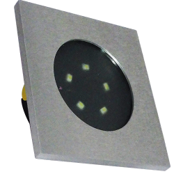 5882 | LED ΧΩΝΕΥΤΟ Φ70mm ΤΕΤΡΑΓΩΝΟ ΑΛΟΥΜ.