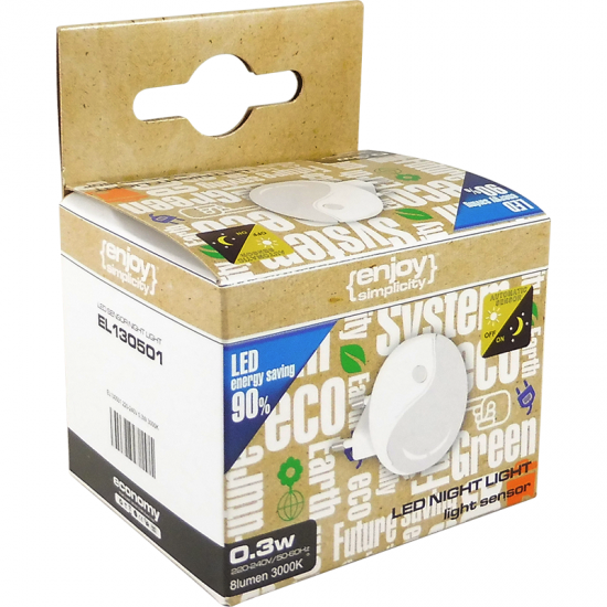EL130501 | LED Night Light Sensor |0.3W|3000k|8lm|{enjoysimplicity}™