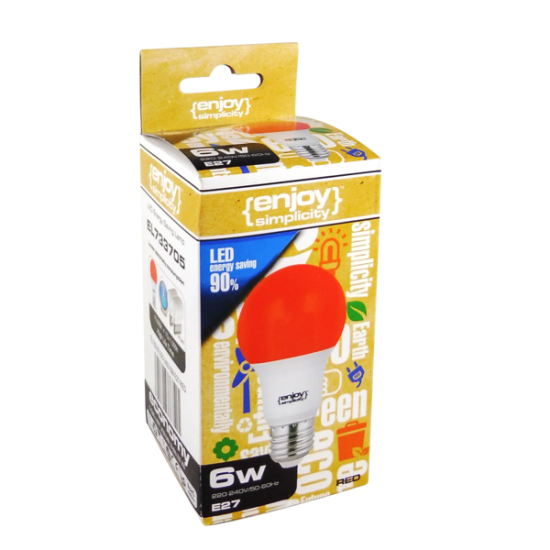 EL733706 | LED A60 E27 MΠΛΕ |6W (>40W)|{enjoysimplicity}™