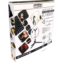 EL130022 | Ring 10'' Ø260mm|14W|3000k/4000k/6500k|usb+2.1mt καλώδιο|{enjoysimplicity}™