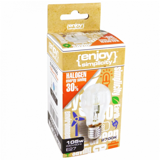 EL200005 | A60 Halogen|105W(>133W)E27|2700k|1900lm|{enjoysimplicity}™ EL200005 | A60 Halogen|105W(>133W)E27|2700k|1900lm|{enjoysimplicity}™