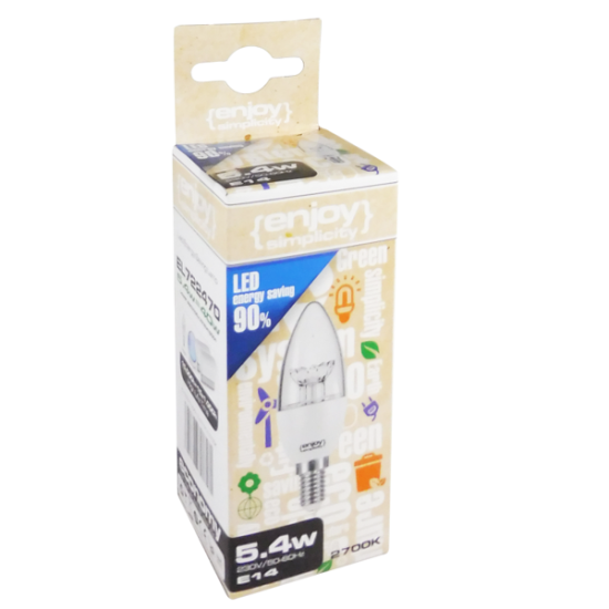 EL722470 | LED B35|5.4W(>40W)Ε14|2700k|470lm|διαφ|enjoySimplicity™