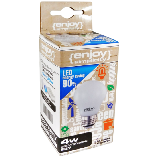 EL974500 | LED A60 FULL GLASSsmd|5W(>40w) Ε27|6500k|470lm|{enjoysimplicity}™