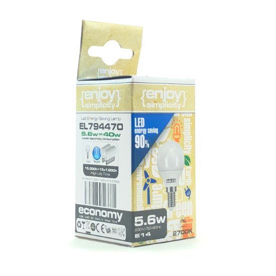 EL794470 | LED Ρ45 DIM|5W(>40W)Ε14|2700k|470lm|enjoySimplicity™