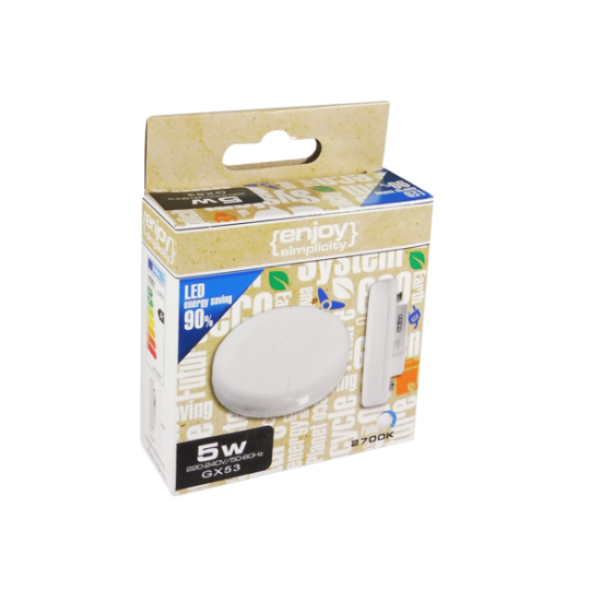 EL995365 | LED GX53 DIM|5W(>30W)GX53|6500k|325lm|{enjoysimplicity}™ EL995365 | LED GX53 DIM|5W(>30W)GX53|6500k|325lm|{enjoysimplicity}™