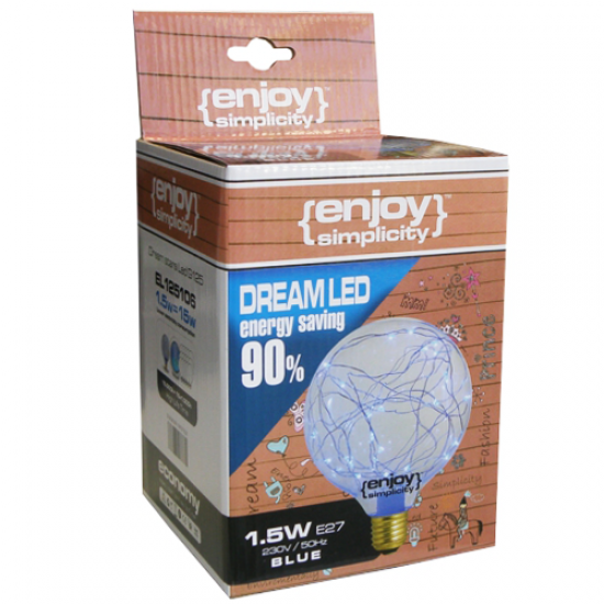 EL125106 | DreamLED Stars G125|1.5W E27|ΜΠΛΕ| {enjoysimplicity}™