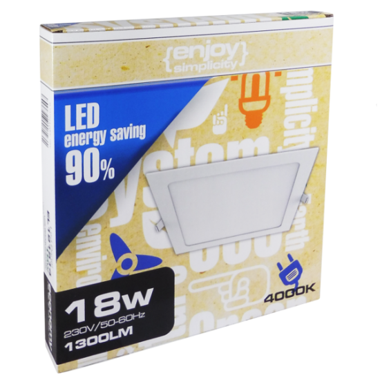 EL191526 | LED small Panel #215x215x19mm|18W|6000k|1300lm|{enjoysimplicity}™ EL191526 | LED small Panel #215x215x19mm|18W|6000k|1300lm|{enjoysimplicity}™