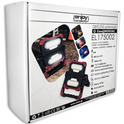 EL175002 | 2 COB ΑΝΑΔΙΠΛΟΥΜΕΝΟ+1m USB καλώδιο|20W|7000k±10%|1800lm|1*3.7V 8000mAh μπαταρία|{enjoysimplicity}™