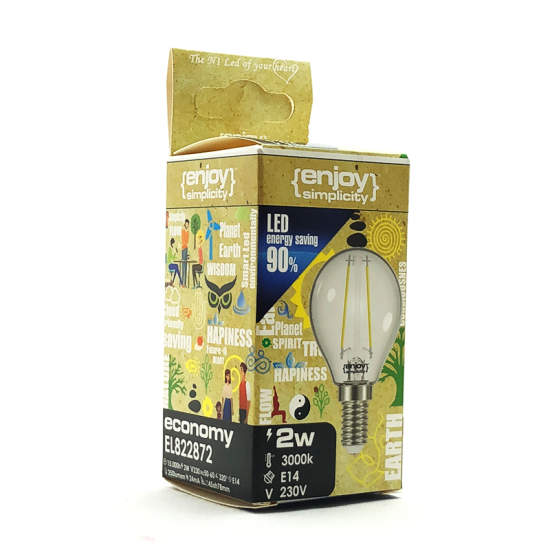 EL822451 | LED FILLAMENT CLEAR|P45 2W(>25w) E14|2700k|250lm|{enjoysimplicity}™