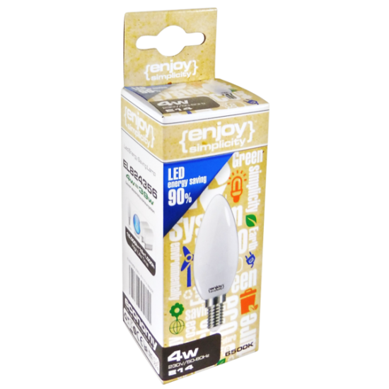 EL824355 | LED FILLAMENT MILKY B35|4W(>37w) Ε14|4000k|420lm|{enjoysimplicity}™