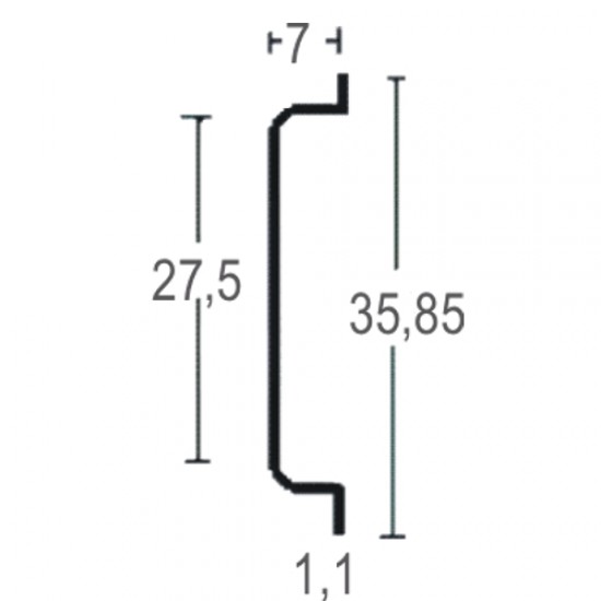 2803-2 | ΜΠΑΡΑ ΣΤΗΡΙΞΗΣ ΑΣΦΑΛΕΙΩΝ ΓΑΛΒΑΝΙΖΕ ΣΕ ΒΕΡΓΕΣ 2 mt