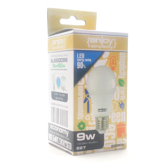 EL660094 | LED A60|9W(>60W)Ε27|4000k|820lm|100-265V|enjoySimplicity™ EL660094 | LED A60|9W(>60W)Ε27|4000k|820lm|100-265V|enjoySimplicity™
