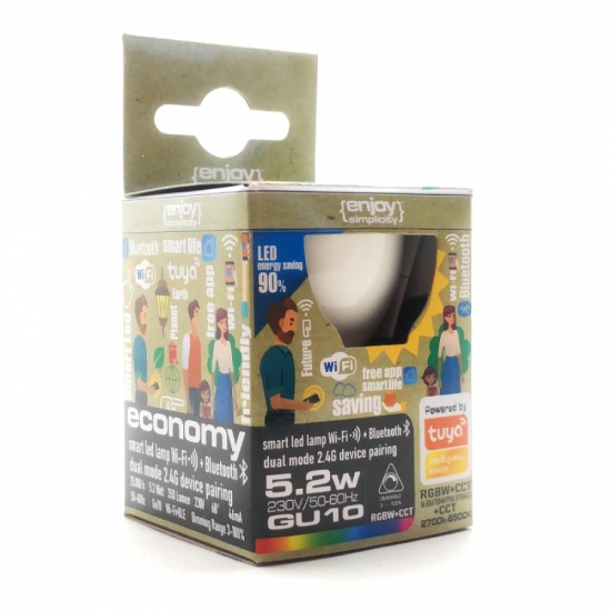 EL902003 | SMART Wi-Fi+BLE RGBW+CCT MR16 GU10 LED 5W(>50W)|2700-6500k|350lm|{enjoysimplicity}™