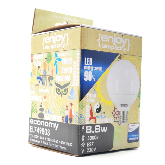 EL749803 | LED BALL G95|8.8W(>60W)Ε27|3000k|806lm|{enjoysimplicity}™