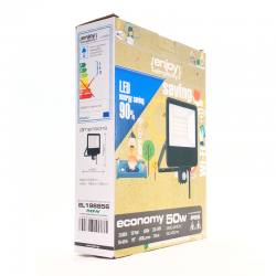 EL198856 | LED FloodLight black SENSOR IP65/IP54|50W|6500k|4500lm| L204.4xW204.6xH52mm|{enjoysimplicity}™ EL198856 | LED FloodLight black SENSOR IP65/IP54|50W|6500k|4500lm| L204.4xW204.6xH52mm|{enjoysimplicity}™