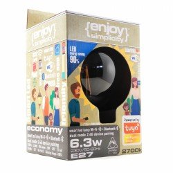 EL901102 | SMART Wi-Fi+BLE ON/OFF/DIM G125 FILLAMENT LED 6.3W(>60W)|E27|2700k|806lm|{enjoysimplicity}™