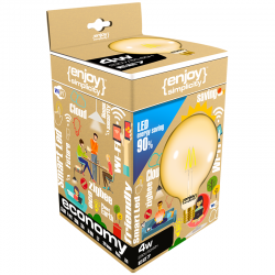 EL825911 | LED FILLAMENT AMBER DIM|G125 7.5W(>54w) E27|2000k|600lm|{enjoysimplicity}™ EL825911 | LED FILLAMENT AMBER DIM|G125 7.5W(>54w) E27|2000k|600lm|{enjoysimplicity}™