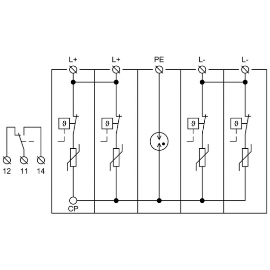 10478 | HLSA12,5 PV 1500 S | PV SPD T1+T2 |  ANTIKEΡΑΥΝΙΚΟ & ΑΠΑΓΩΓΟΣ ΥΠΕΡΤΑΣΕΩΝ ΓΙΑ ΦΩΤΟΒΟΛΤΑΙΚΑ |Hakel® | νέτο