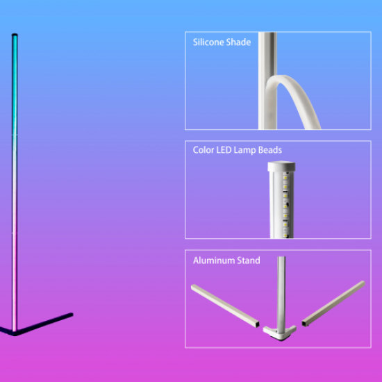 EL171901 | LED CORNER COLUMN|12W|RDB|Regular infrared 52keys+1RF touch voice control|{enjoysimplicity}™