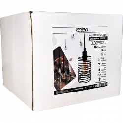 EL329021 | SET: ΣΙΔΕΡΕΝΙΟ ΕΛΑΤΗΡΙΟ+ΜΑΥΡΟ ΚΑΛΩΔΙΟ 1.5mt+ΝΤΟΥΙ+ΡΟΖΕΤΑ|E27|Φ120xh235mm|{enjoysimplicity}™