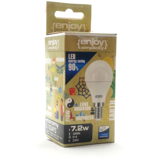 EL102493 | LED Ρ45|7.2W(>60W)Ε14|3000k|806lm|enjoySimplicity™