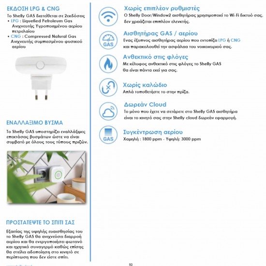 Shelly GAS (CNG: Φυσικό αέριο) or (LPG: Yγραέριο)