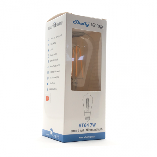 Shelly Vintage ST64|Smart Filament Dimming ST64 7W E27 2700K 750LM 360⁰