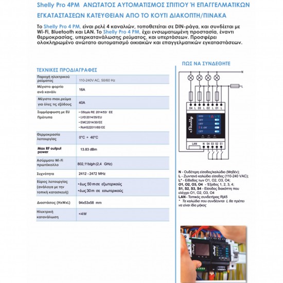 Shelly PRO 4PM