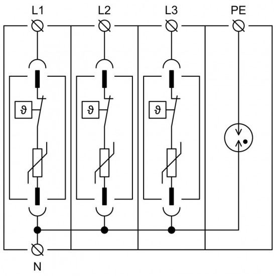 27084 | HSA-275/3+1 M | SPD T2+T3 | ΑΠΑΓΩΓΟΣ ΚΡΟΥΣΤΙΚΩΝ ΥΠΕΡΤΑΣΕΩΝ | Hakel® | νέτο
