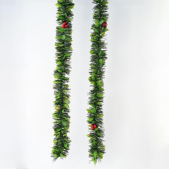 ΤΡΕΣΑ, ΠΡΑΣΙΝΗ ΜΕ ΦΥΛΛΑ ΚΑΙ BERRIES, Φ9cm, 200cm