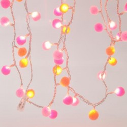 ΣΕΙΡΑ,100 LED 3mm ΘΕΡΜΑ ΜΕ ΛΕΥΚΕΣ ΚΑΙ ΡΟΖ ΥΦΑΣΜΑΤΙΝΕΣ ΜΠΑΛΕΣ,ΜΕΤΑΣΧΗΜ/ΣΤΗ & ΕΠΕΚΤ,ΠΡΟΕΚΤ ΠΑΡΟΧΗΣ 300cm,ΔΙΑΦΑΝ ΚΑΛΩΔΙΟ,ΑΝΑ5cm,IP44