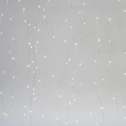 ΚΟΥΡΤΙΝΑ, 400 MINI LED, 16 ΓΡΑΜΜΩΝ, 31V, ΠΡΟΕΚΤΑΣΗ 500cm, ΑΣΗΜΙ ΧΑΛΚΟΣ, DAYLIGHT LED, 200x200cm, ΙΡ44