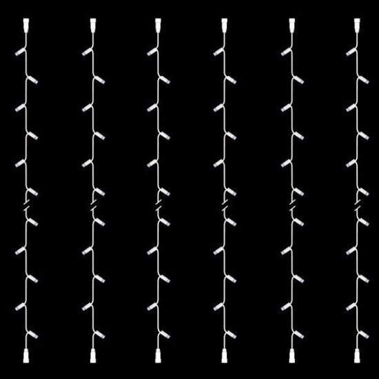 ΣΕΙΡΑ, DIY, 20 LED, ΛΕΥΚΟ ΚΑΛΩΔΙΟ ΚΑΟΥΤΣΟΥΚ, ΜΕ ΕΠΕΚΤΑΣΗ, 2 ΚΟΝΕΚΤΟΡΕΣ, ΛΕΥΚΟ LED, ΣΕΤ 6ΤΜΧ, ΑΝΑ 10cm, ΙΡ65
