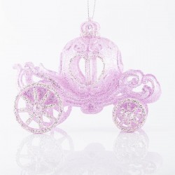 ΑΜΑΞΑ ΚΟΛΟΚΥΘΑ ΑΚΡΥΛΙΚΗ, ΜΕ ΡΟΖ ΚΑΙ ΣΑΜΠΑΝΙ GLITTER, 13,5x11cm