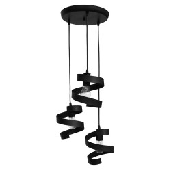 FLEXI-01 BLACK 3L PENDEL ΜΟΝΤΕΡΝΟ ΚΡΕΜΑΣΤΟ Ε/27