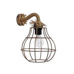 Φωτιστικό τοίχου FUN-50/AP ROPE UT-BR  ΣΧΟΙΝΙ ΠΛΕΓΜΑ PUMKIN