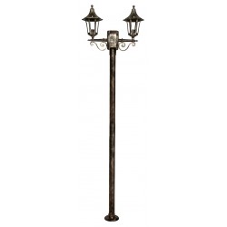 Κολώνα κήπου LP-400ΕΒ 2Φ BRONZE 200cm ΚΑΡΑΒΟΛΟΣ  ΙΣΤΟΣ
