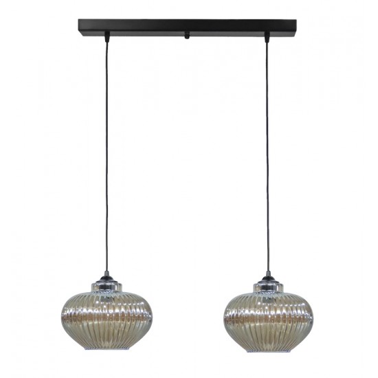 Κρεμαστό φωτιστικό RIGATO/2 RAGA BL-FYME ΓΥΑΛΙΝΟ