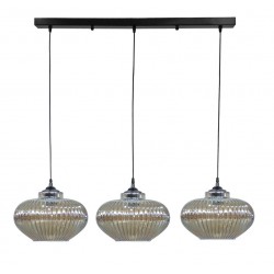 Κρεμαστό φωτιστικό RIGATO/3 RAGA BL-FYME ΓΥΑΛΙΝΟ