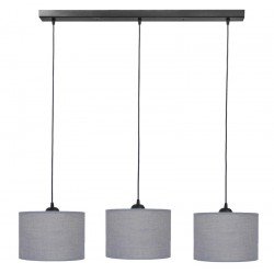 ΗΚ-04RAGA /3L ΓΚΡΙ-BL Μοντέρνο φωτιστικό ράγα 3φωτο κύλινδρος