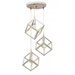 KYVOS/3L WHITE-BRONZE PENDEL 3/L ΚΡΕΜΑΣΤΟ ΜΕΤ.