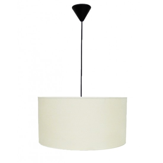 ΗΚ-01 ΛΕΥΚΟ-ΚΡΕΜ 1L ΚΡΕΜΑΣΤΟ ΚΑΠΕΛΟ ME ΚΑΛΩΔΙΟ ,Φωτιστικό καπέλο κύλινδρος Φ40