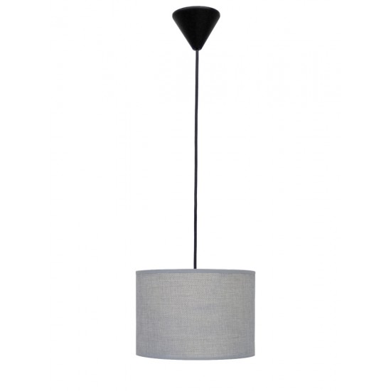 ΗΚ-04 ΓΚΡΙ 1L ΚΡΕΜΑΣΤΟ ΚΑΠΕΛΟ ME ΚΑΛΩΔΙΟ ,Φωτιστικό καπέλο κύλινδρος Φ20