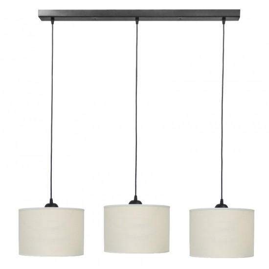 ΗΚ-01RAGA /3L ΛΕΥΚΟ-ΚΡΕΜ Μοντέρνο φωτιστικό ράγα 3φωτο κύλινδρος