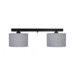 ΗΚ-04CE 2L RAGA ΓΚΡΙ-BL Μοντέρνο φωτιστικό οροφής ράγα 2φωτο κύλινδρος