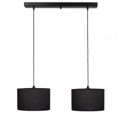 ΗΚ-03RAGA /2L ΜΑΥΡΟ-BL Μοντέρνο φωτιστικό ράγα 2φωτο κύλινδρος