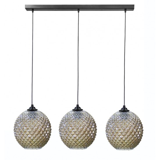 Κρεμαστό φωτιστικό 5010/3 RAGA BL-FUME ΓΥΑΛΙΝΟ